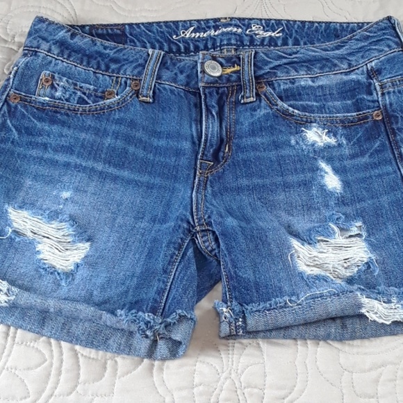 American Eagle Outfitters Pants - AMERICAN EAGLE distressed jean  shorts size 00